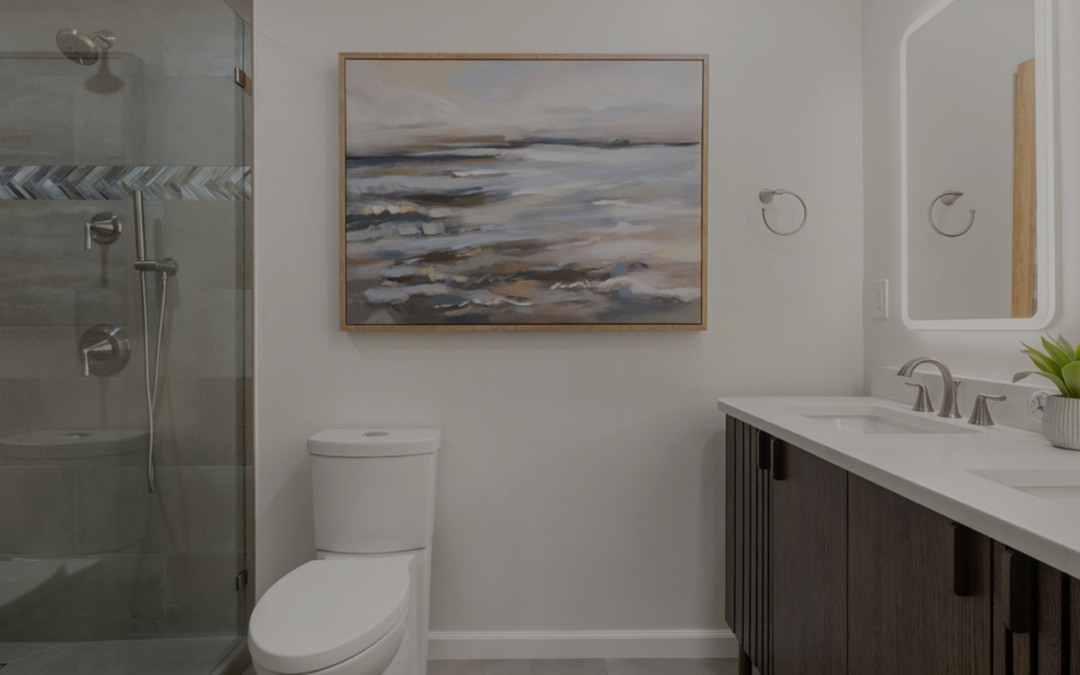 Herringbone Mosaic & Natural Stone Bathroom
