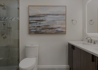 Herringbone Mosaic & Natural Stone Bathroom